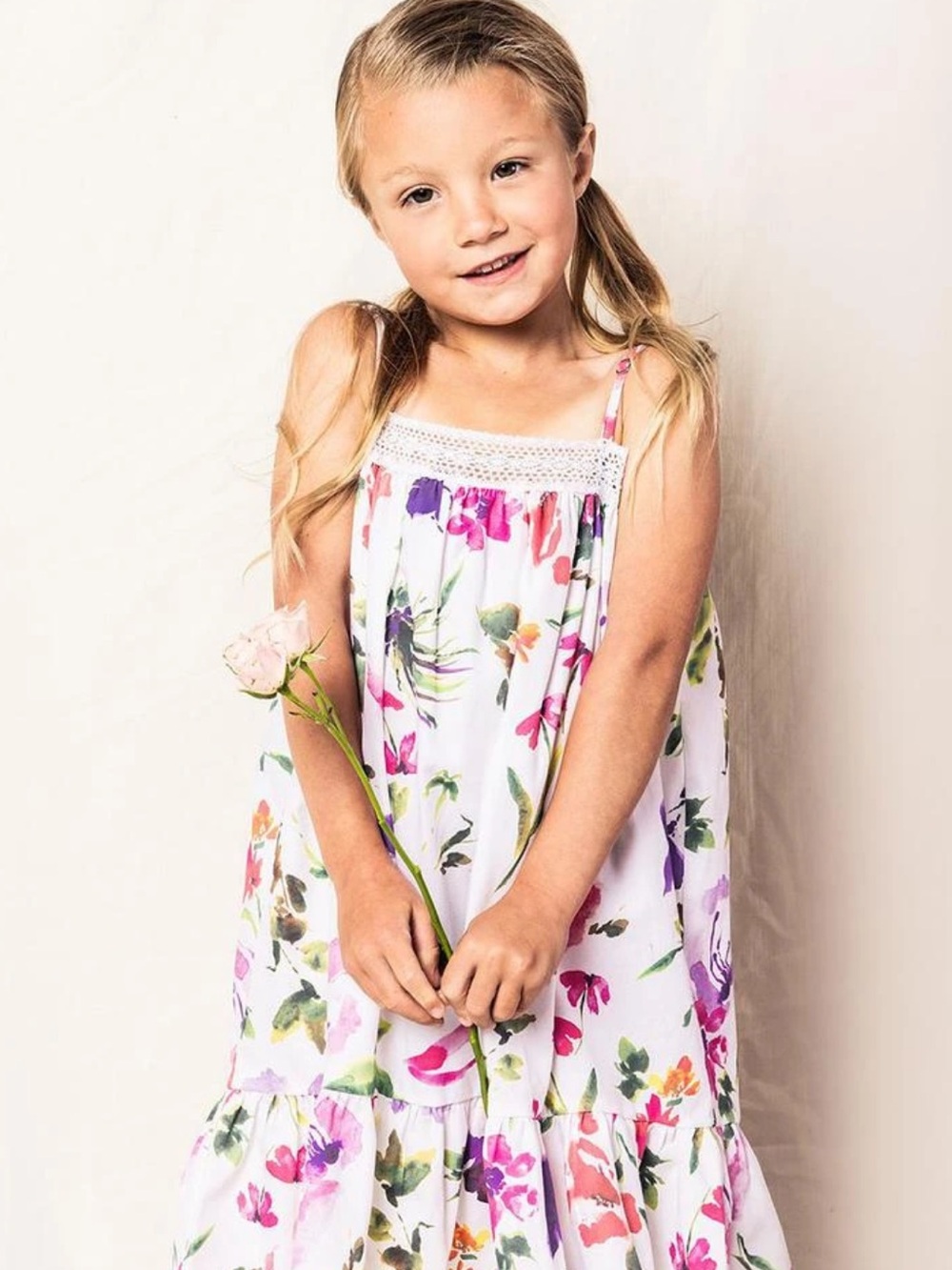 Petite Plume girls nightgown size 8 floral Gardens of Giverny Lily